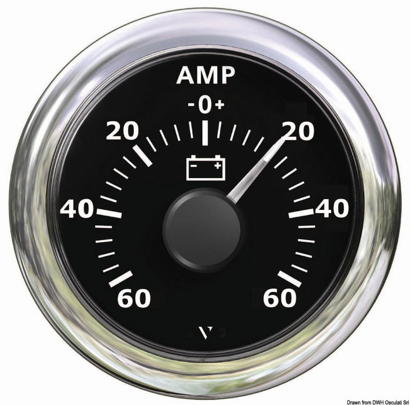 Ammeter black-60 A +60 A