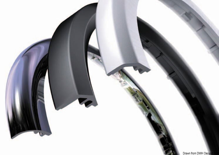 Chromed round finishing ring 52 mm