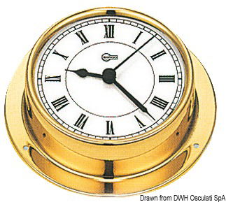 Cassa in lamiera stampata, lucidata a specchio, dorata e zaponata.