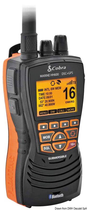 Cobra Marine MR HH600 GPS BT EU VHF black