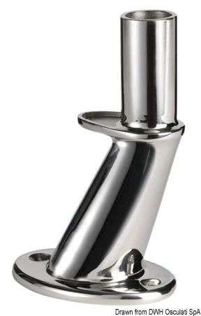 Glomex antenna base AISI316 polished 126 mm