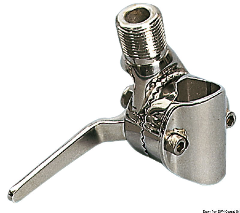 In acciaio inox AISI 316 lucidato a specchio per il montaggio su tubi antenne GPS e VHF.