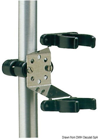 In acciaio inox, con montaggio a parete, oppure su supporto salvagente Art. 22.418.00/01.