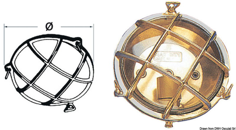 A tenuta stagna, con portalampada Edison E27.