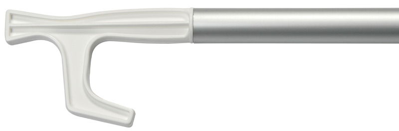 Con manico in alluminio anodizzato e con manopola terminale.