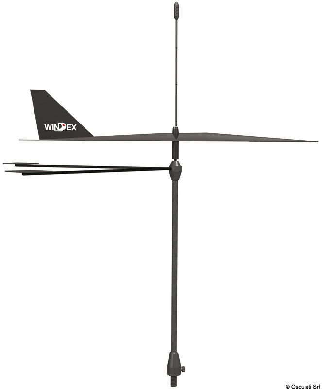 Segnavento con frecce, montato su pietra dura per la scorrevolezza. Sensibilissimo e stabile, munito d’indicatore angolo bolina. Venduto in confezione espositiva.