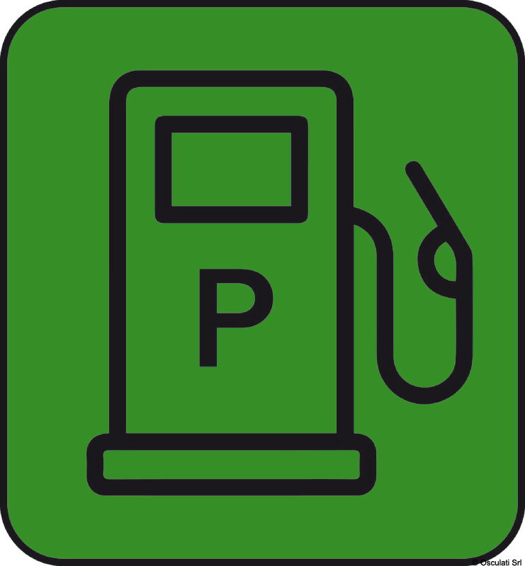 Adesivo carico benzina (foglio da 10 loghi) 25x27