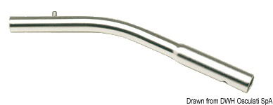 Angolato a 30°. Due fori sul terminale permettono di ruotarlo di 180°.