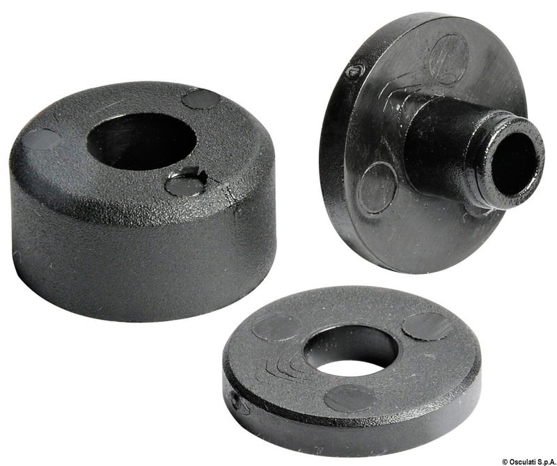 Glass stop spacer black (100 pcs) Packaging containing 100 pcs.