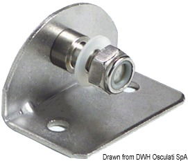 Compact 90° plate 8mm-threaded internal pin