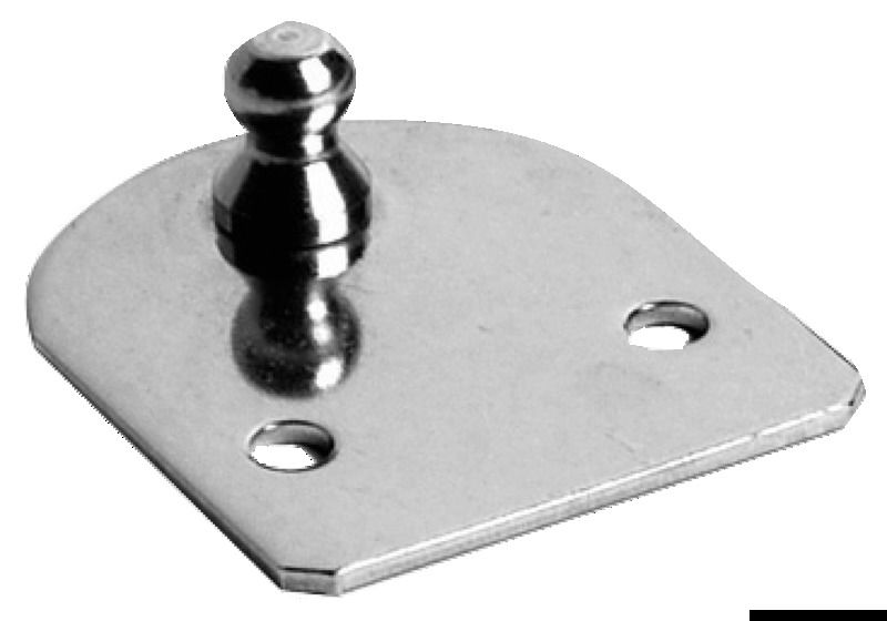 Flat fastening plate Ø 10mm-ball