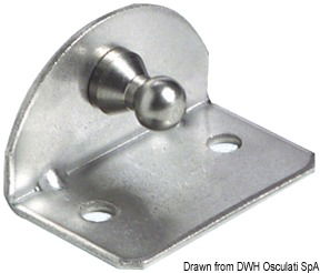 Compact 90° plate 10mm Ø internal