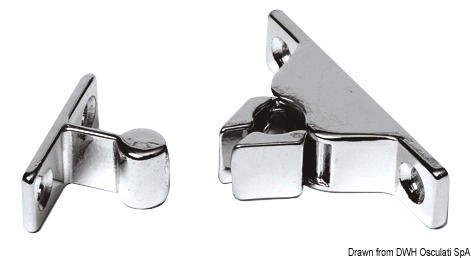 Chromed brass snap latch