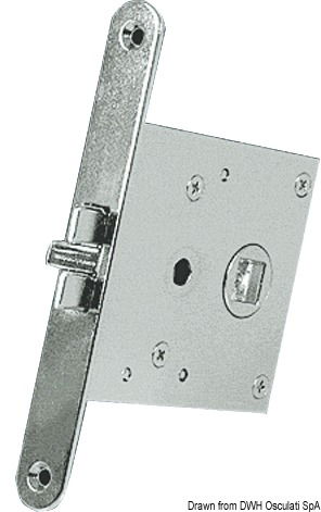 In ottone cromato, per porte anche sottili.