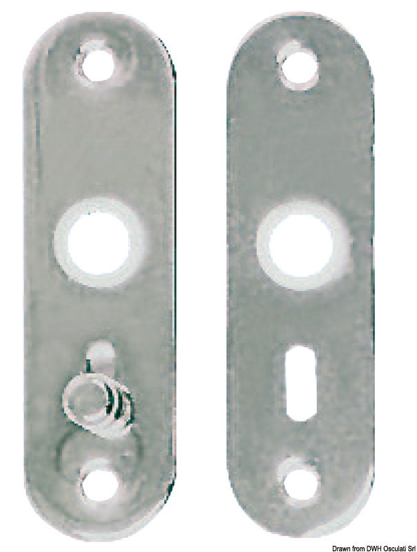 In ottone cromato, per porte anche sottili.