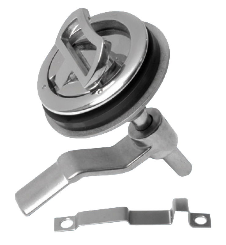 In acciaio inox AISI 316 lucidato a specchio.