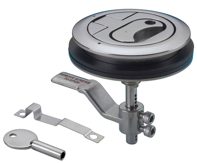 In acciaio inox AISI 316 lucidato a specchio.