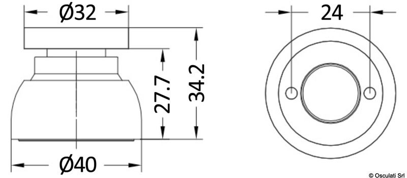 In ottone con piastrina di riscontro.