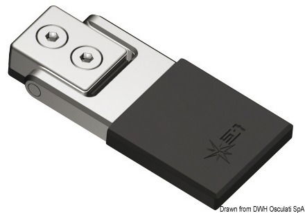 In ottone cromato per porte e finestrini scorrevoli.