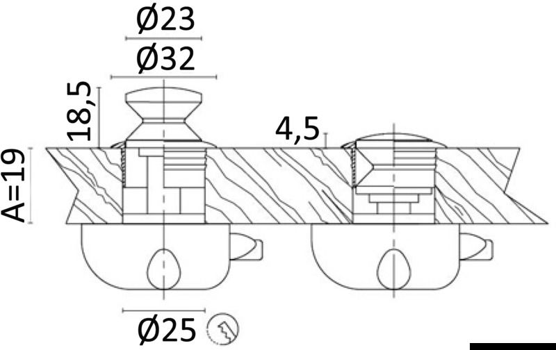 Da abbinare a scrocchetto 38.180.01/02.
