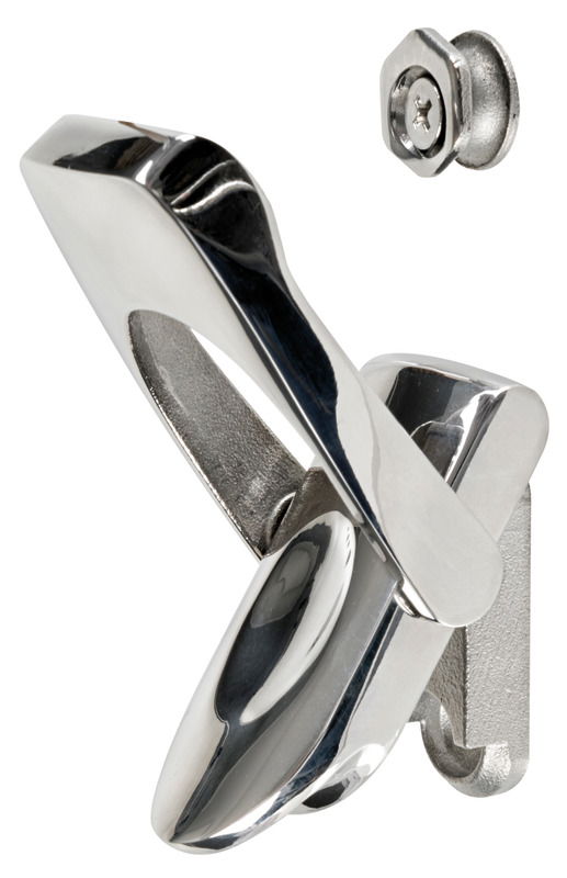 Chiusura a leva in acciaio inox AISI 316 lucidato a specchio, progettato per adattarsi a varie applicazioni e garantire la chiusura di qualsiasi gavone.Il pin di chiusura con foro eccentrico può essere ruotato per ottenere la tensione di chiusura desiderata.Una volta installato il meccanismo ha una aspetto Flush con presa ergonomica per aiutarne l’utilizzo.In posizione aperta il gancio di chiusura ruota di 180 gradi e non fuoriesce dall’ingombro della maniglia impedendo che venga urtato accidentalmente.Include una dima in PVC per facilitare l’installazione.