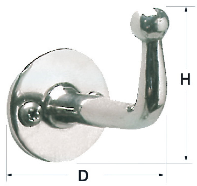 In acciaio inox fuso e lucidato.
