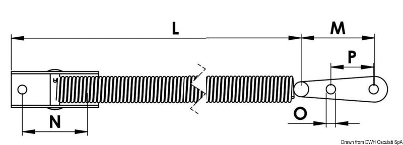 In acciaio inox a molla per apertura portellini, completi di cavallotto a forcella più piastrina a “L” per attacco. Dotati di cavetto di sicurezza inox per evitare l’allungamento delle molle.