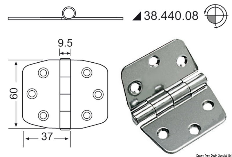In acciaio inox, lucidate a specchio, con smorzamento delle vibrazioni tramite asse centrale frenato.