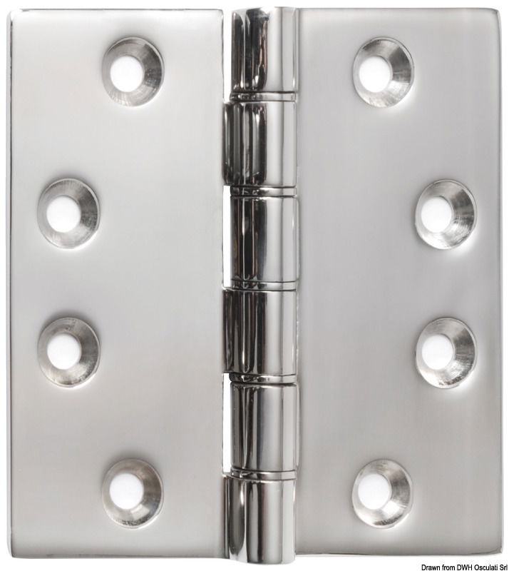 In acciaio inox AISI 316 di grandissima resistenza, lucidate a specchio.