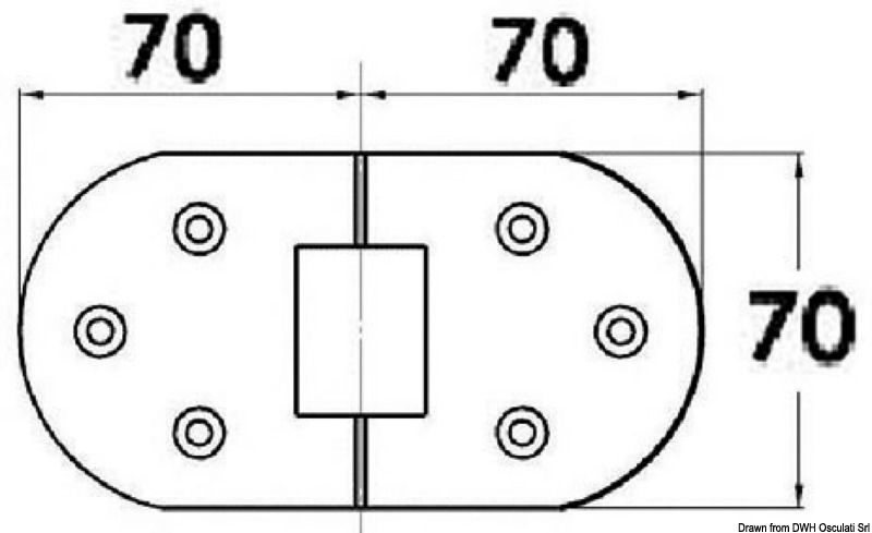 Completamente in acciaio inox AISI 316 lucidato a specchio. Adatte per portelli e piani ribaltabili.