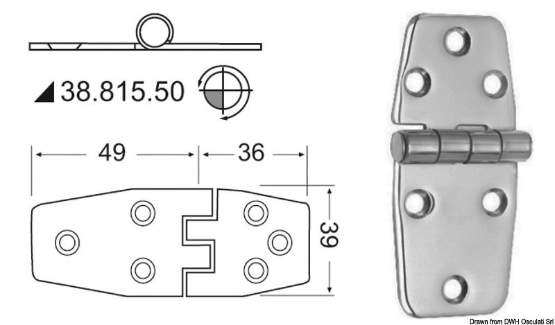 In acciaio inox, lucidate a specchio, con smorzamento delle vibrazioni tramite asse centrale frenato.