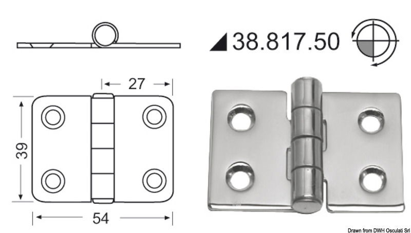 In acciaio inox, lucidate a specchio, con smorzamento delle vibrazioni tramite asse centrale frenato.