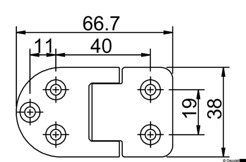 Costruita in acciaio inox AISi 316 microfuso.Coppia torcente costante 30 kg·cm ± 15% garantita 20.000 cicli.La coppia torcente si esprime in kg·cm, significa che allontanandosi dall’asse di rotazione della cerniera, lo sforzo si riduce.Calcolo momento torcente: profondità antina (cm) x 1/2 peso antina (kg).Esempio: 2 cerniere da 30 kg reggono perfettamente un portello pesante 2 kg e profondo 40 cm.
