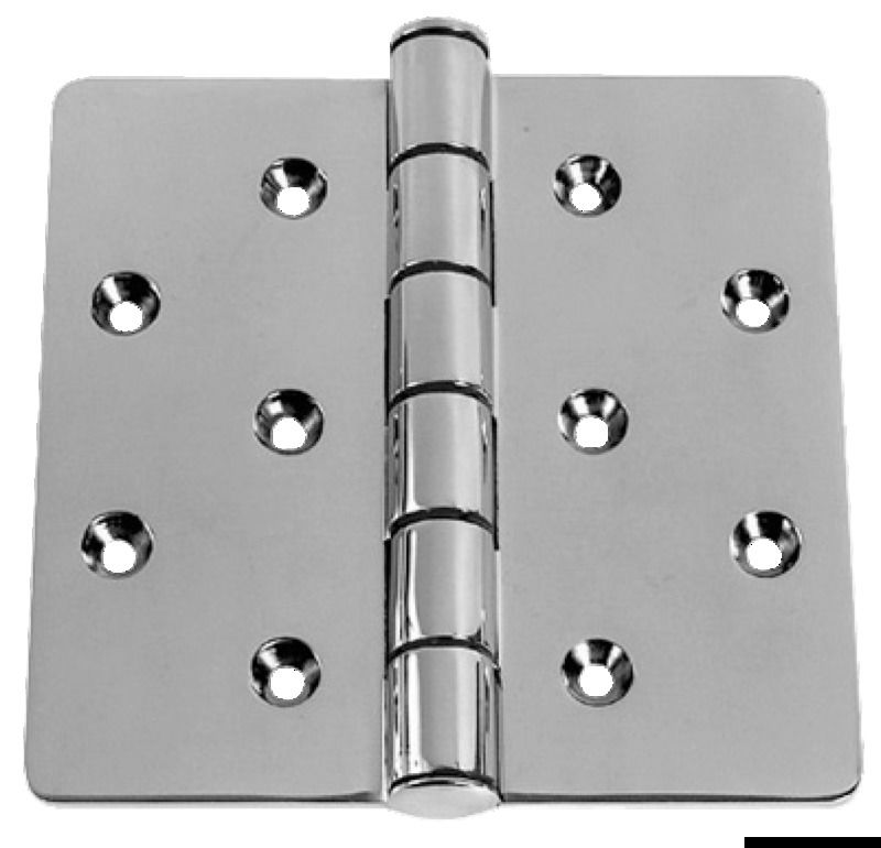 In acciaio inox AISI 316 lucidato a specchio. Grande robustezza. Inserti anti-frizione in nylon nel nodo.