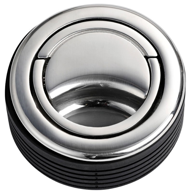 Caratterizzato da una presa particolarmente agevole:- acciaio inossidabile 316 lucidato a specchio;- estetica flush deck;- maniglia ergonomica di grandi dimensioni;- maniglia retrattile a molla;- distanziale in plastica con inviti per taglio customizzato.