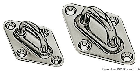 In acciaio inox, a 4 fori.