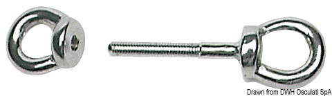 SS double eyebolt 10x80 mm