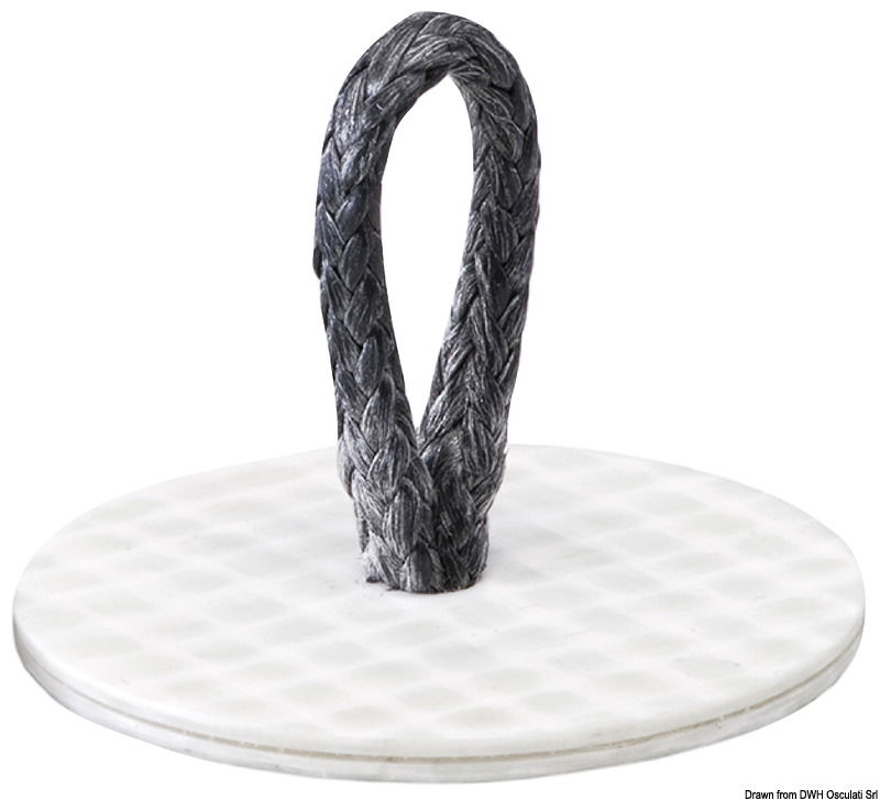 Soluzione in Carbonio o Fibra di Vetro dei Pad-Eye, golfari e similari. Applicabile per incollaggio su superficie precedentemente preparata e con colle specifiche. Per un incollaggio elastico: SIKAFLEX 291i 65.289.XX. Perfetto per creare punti di fissaggio interni non strutturali.