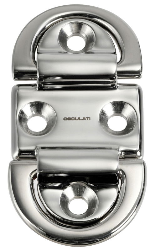 Pad-eyes lucidati a specchio, anello “full forge” forgiato per garantire la massima resistenza meccanica. Completo di gomma antivibrante. Confezionato in scatola espositiva riciclabile con dichiarazione di carico di rottura. Foratura con lo stesso interasse di Wichard di pari dimensioni.