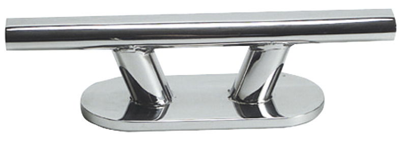 In acciaio inox AISI 316 lucidato a specchio, fissaggio con 2 prigionieri.