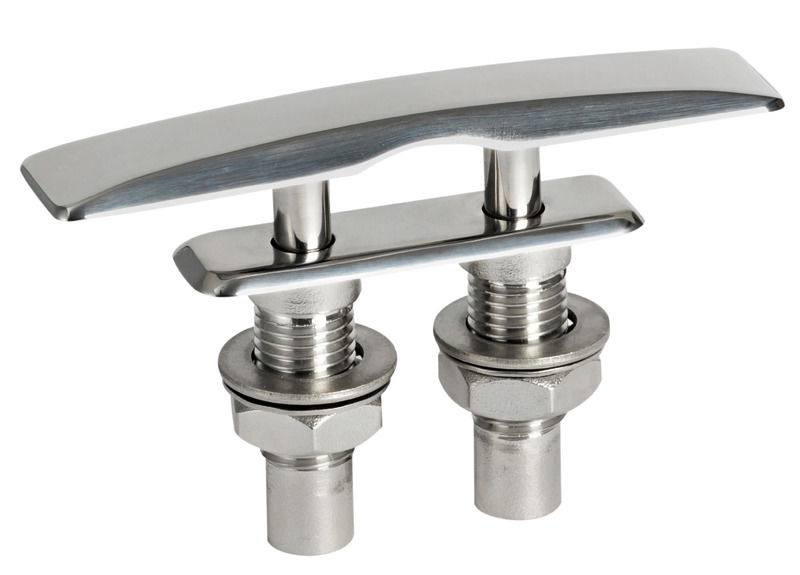 In acciaio inox AISI 316 lucidato a specchio.