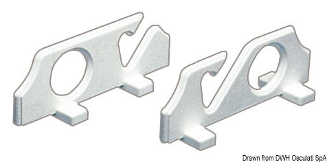 In polietilene inalterabile bianco, completi di supporto di fissaggio, serie di due pezzi.