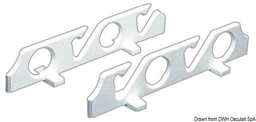 In polietilene inalterabile bianco, completi di supporto di fissaggio, serie di due pezzi.