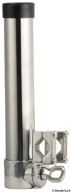 Completamente in acciaio inox AISI 316 lucidato a specchio, con boccola in plastica di protezione.