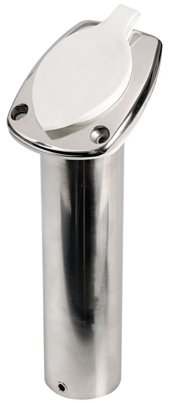 Microfusi in acciaio inox AISI 316 e lucidato a specchio. Nuova flangia ovale di grande impatto estetico. Cappuccio di chiusura stagno in santoprene bianco incluso.Raccordo di scarico acqua in PVC.
