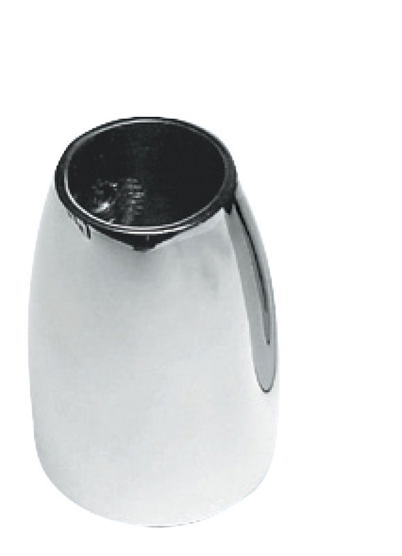 In acciaio inox AISI 316 lucidato a specchio, fissaggio con un prigioniero 8 mm.