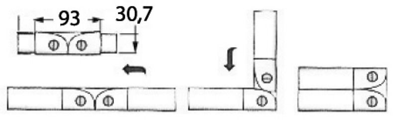 In acciaio inox AISI 316 lucidato a specchio.