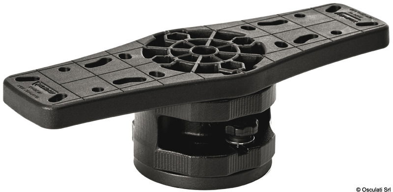 Rotazione 90°.Compatto per montaggio in spazi ristretti.La rimozione facile e veloce garantisce sicurezza su elementi di valore.1 base Hexx Inclusa.