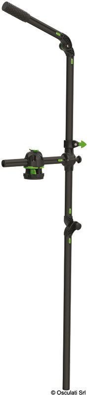 Posiziona perfettamente l'impugnatura morbida all'altezza dell'anca per un facile utilizzo.• Rotazione a 360° del trasduttore• Totalmente ripiegabile per stivaggio e poco ingombro• 1 base Hexx inclusa• Borsa di stivaggio inclusa (solo Hexx Live Pole 60 41.412.00)