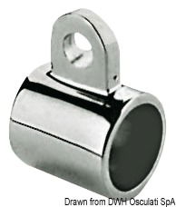 In acciaio inox AISI 316 per montaggio sui candelieri. Serve come presa di forza per usi vari, foro Ø 8 mm.